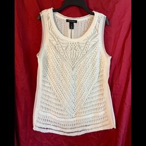 WHBM Crocheted Lined Tank-size M